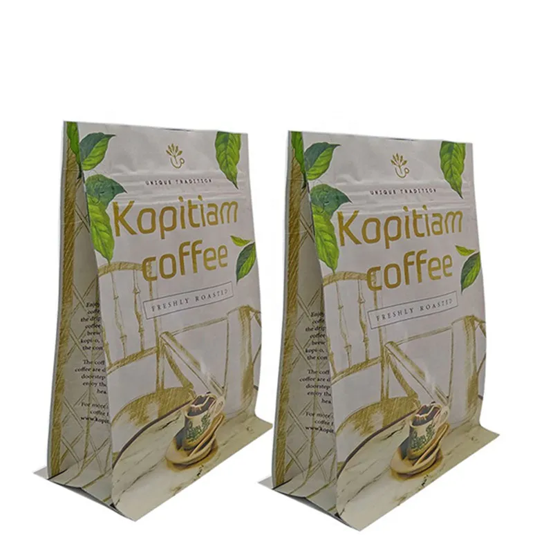 1 Lb Coffee Bags Stock Matte Black Coffee Pouches Bags Aluminum Foil Coffee Bags with Reusable Zipper