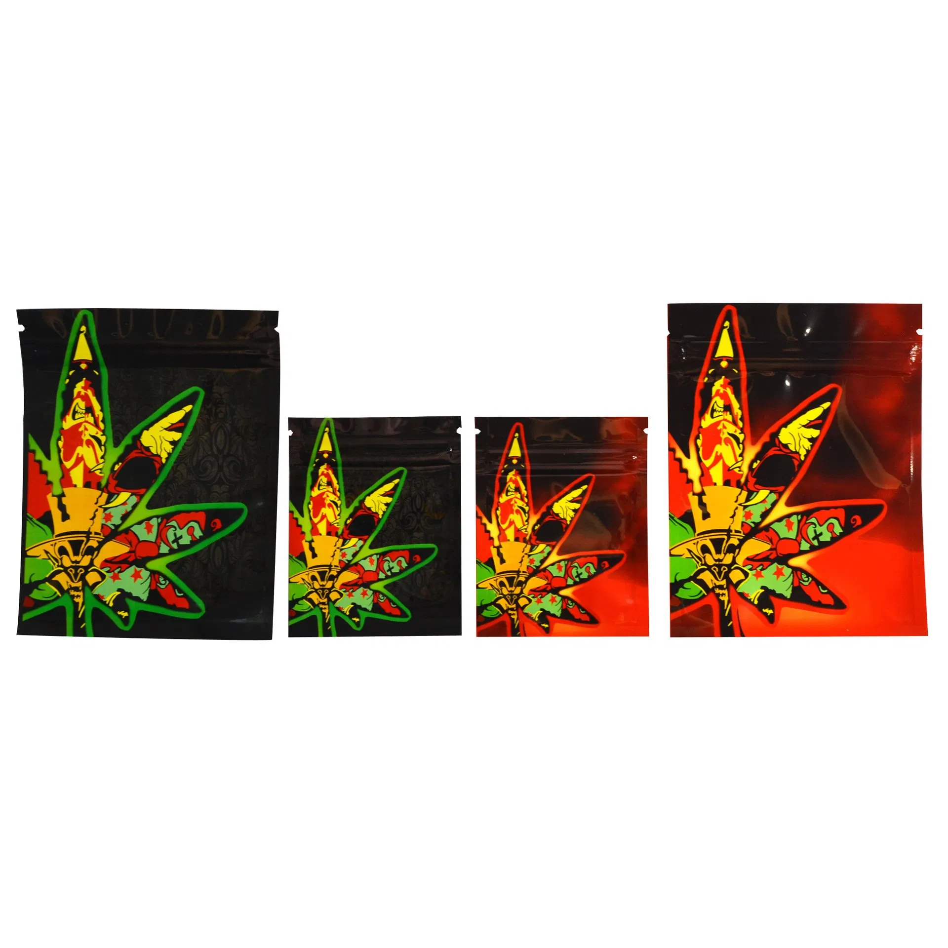 10 by 15 Pressure Sealing Stand up Weed Tobacco Cigar Pouch Plastic Food Packaging Mylar Laser Shiny Holographic Bag with Zipper