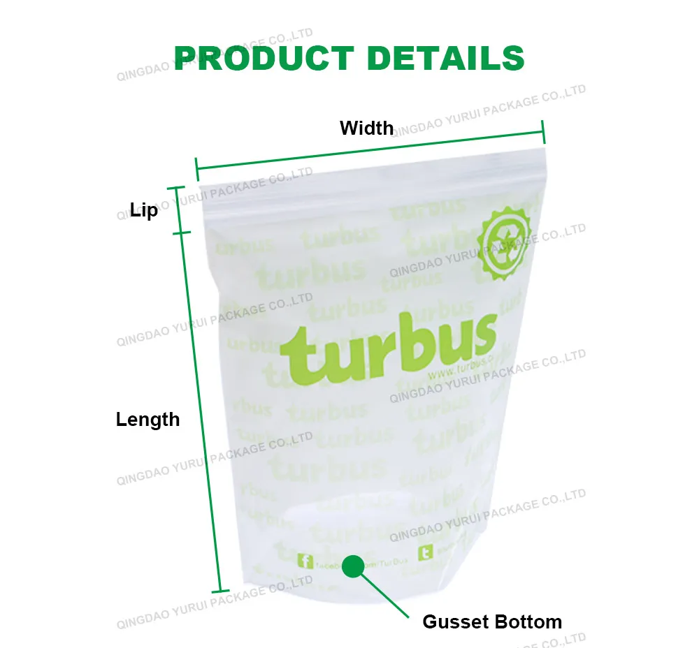 100PCS Custom Color Blue Plastic PE Reclosable Zip Lock Bag with Printing