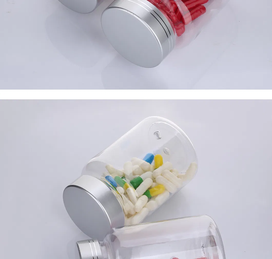 190ml Clear Pet Bottle Empty Plastic Pill Container Vitamin Capsule