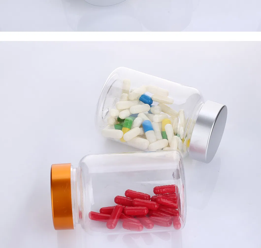 190ml Clear Pet Bottle Empty Plastic Pill Container Vitamin Capsule