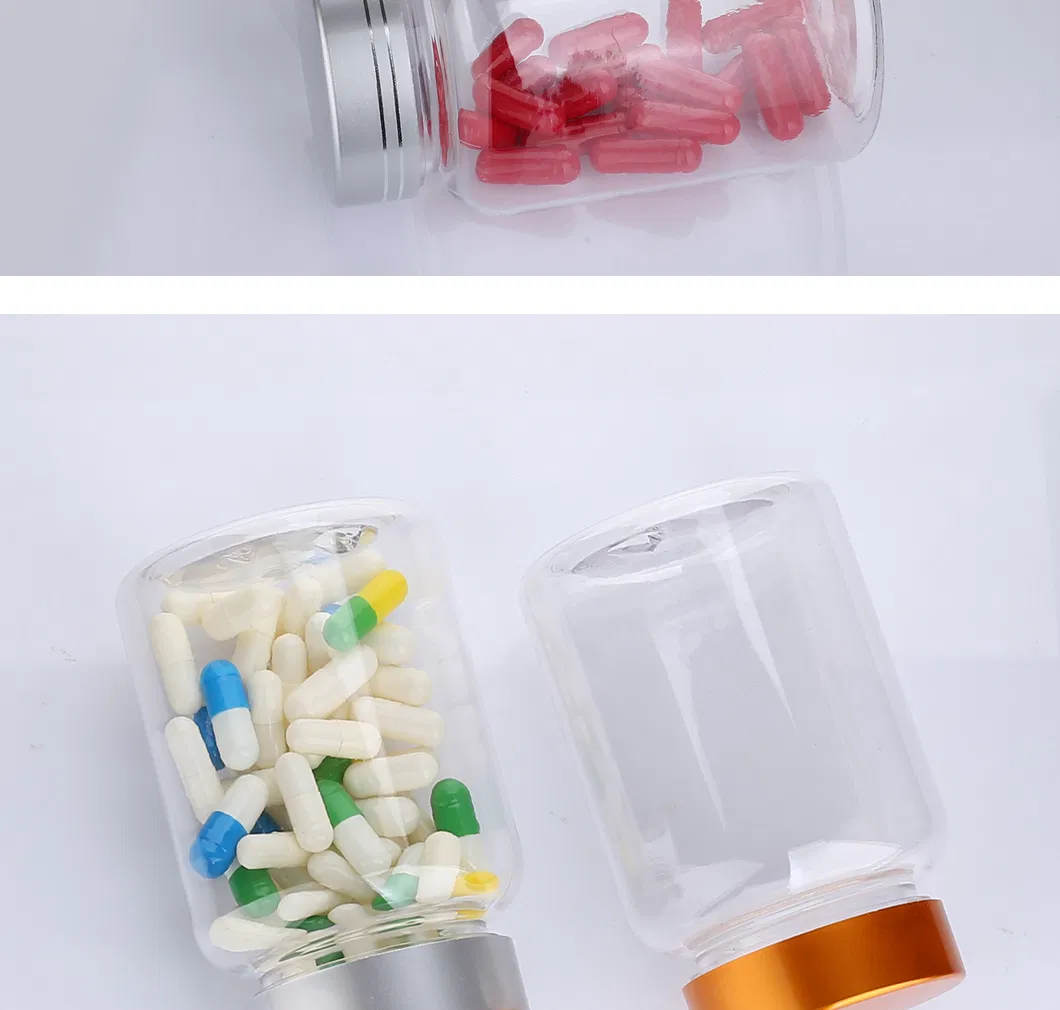 190ml Clear Pet Bottle Empty Plastic Pill Container Vitamin Capsule