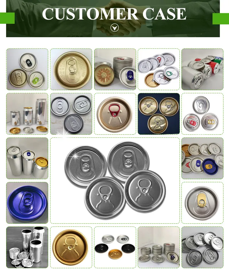 200 Sot B64 Customized Printing Beverage Can Easy Open Aluminum Can Lid