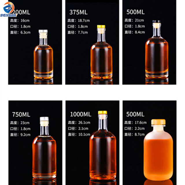 200ml 375ml 500ml 750ml 1000ml Vodka Bottle Vodka Glass Bottle Empty Absolut Vodka Bottle
