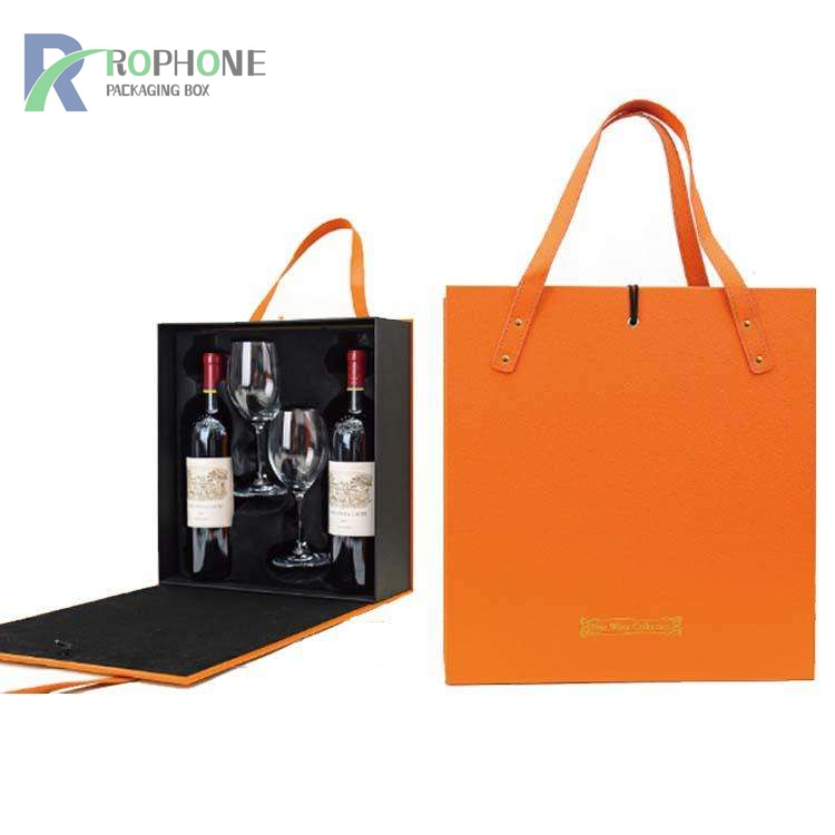 What Size Custom Wine Glass Gift Box Fits Both Red and Champagne Glasses