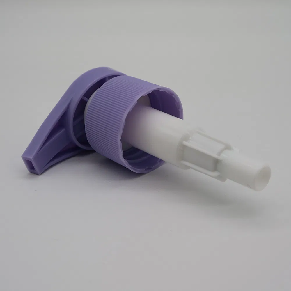 28 410 Purple Color Ribbed Lotion Pump for Bottle