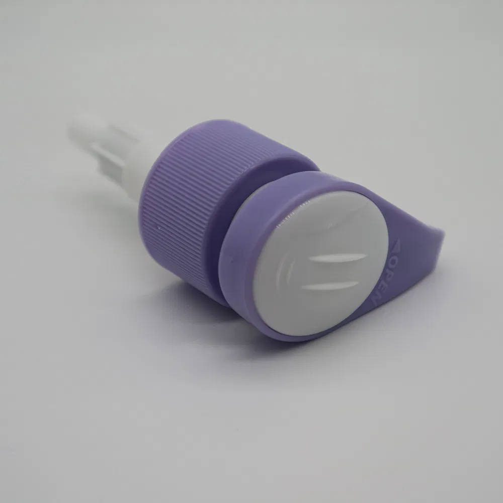 28 410 Purple Color Ribbed Lotion Pump for Bottle