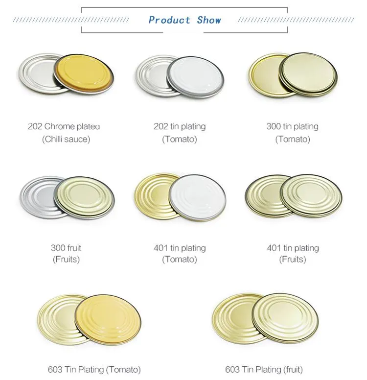 300 Eoe Easy Open Lid 73mm Food Can Aluminium Top Closure Easy Open End