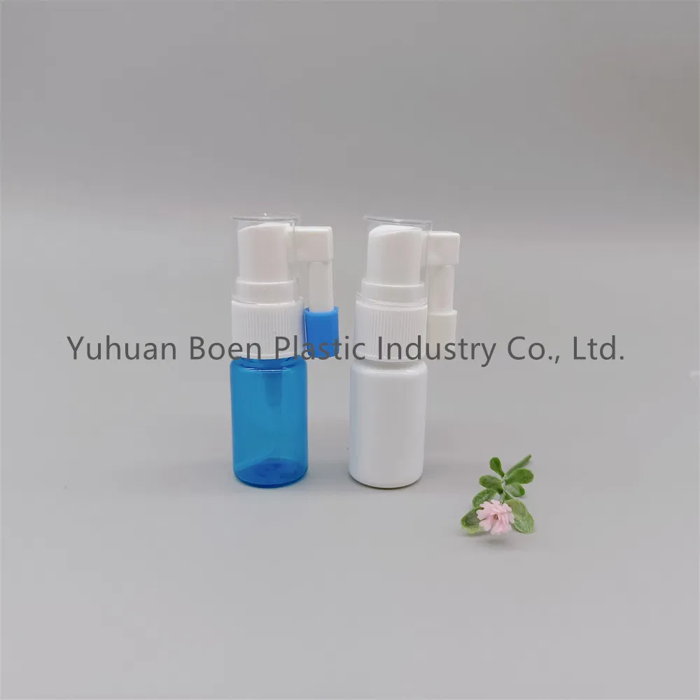 30ml Pet Empty White Oral Throat Mist Pump Nasal Spray Bottle Non Spill Accept