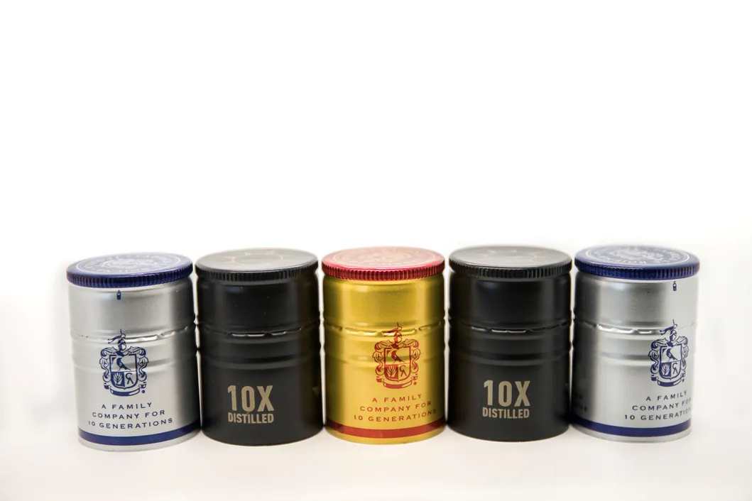 36*52 mm Roll on Pilfer Proof Spirits Aluminum Cap