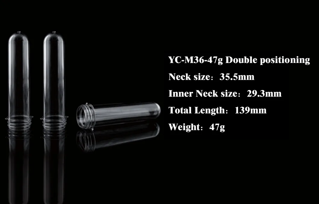 36mm 47g Pet Bottle Preform for Water Bottles Cosmetic Bottles Perfume Bottle and Detergent Bottle China Wholesale