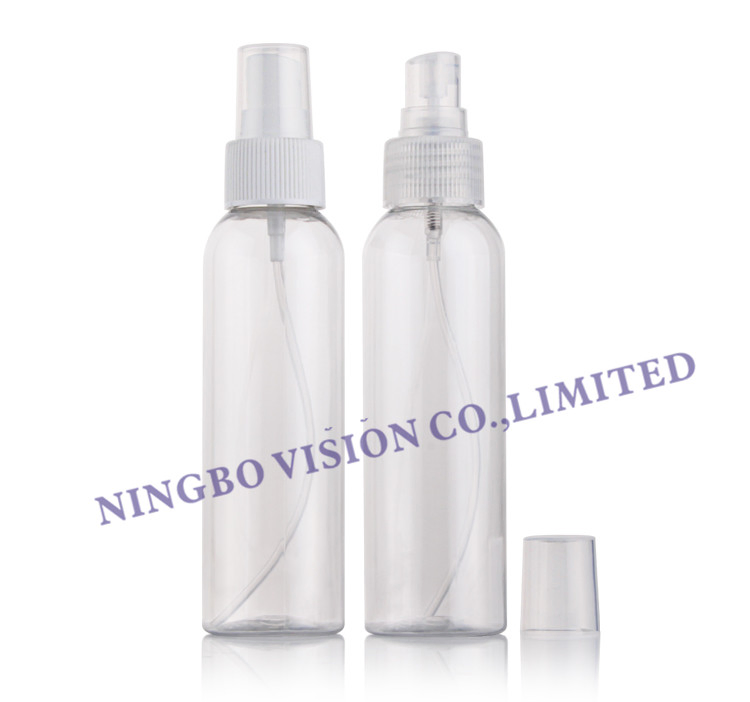 4 Oz Amber Pet Cosmo Plastic Bottle with Cap