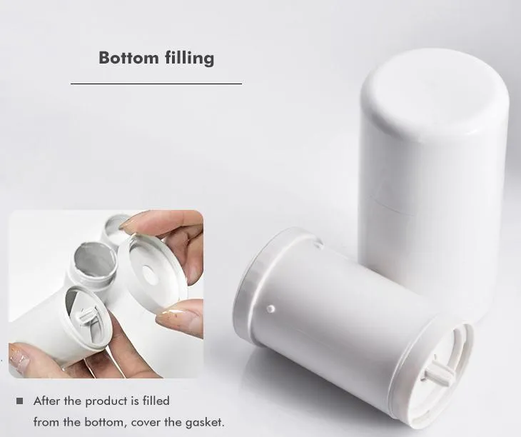 50ml Refillable Deodorant Stick Plastic Bottle Bottom Fill