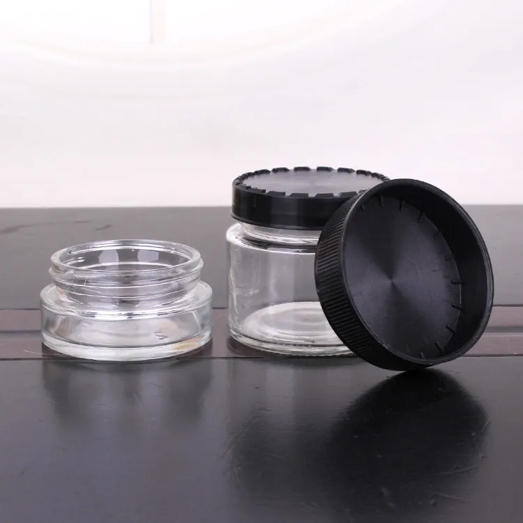 60ml 155ml Glass Jar with Childproof Lid