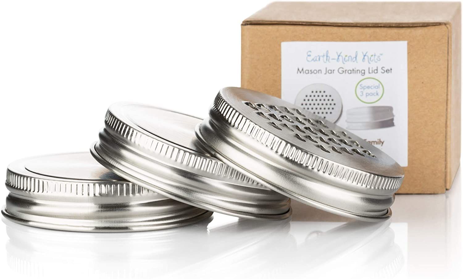 70mm Regular Mouth 304 Stainless Steel Mason Jar Grating Lid