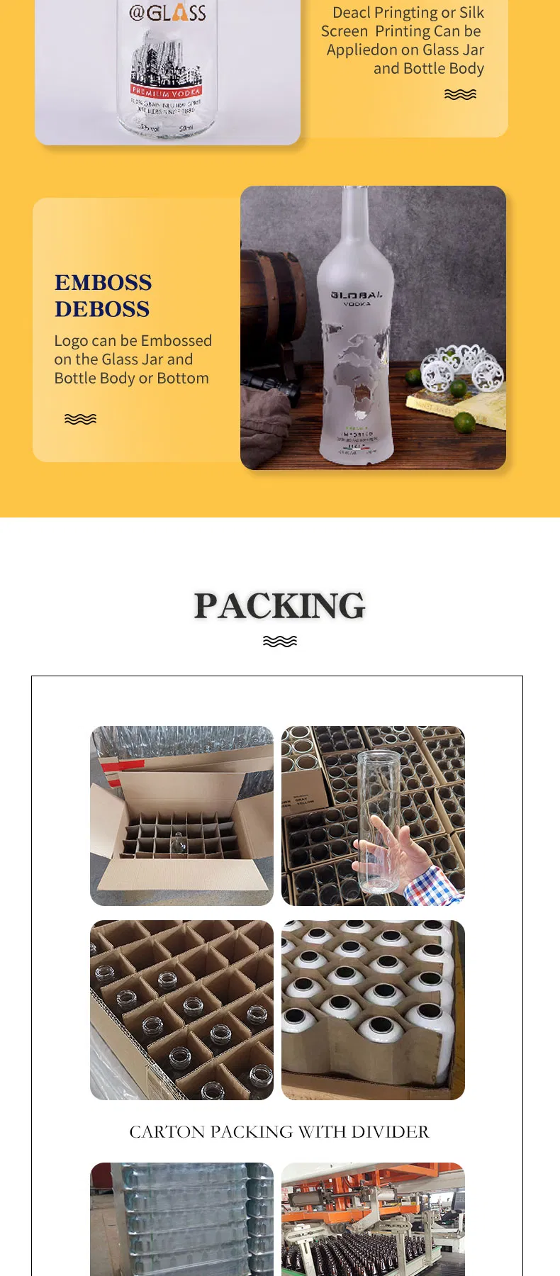 740ml Shaped Glass Wine Bottle Full Set Glass Wine Bottle Fits Glass Cup