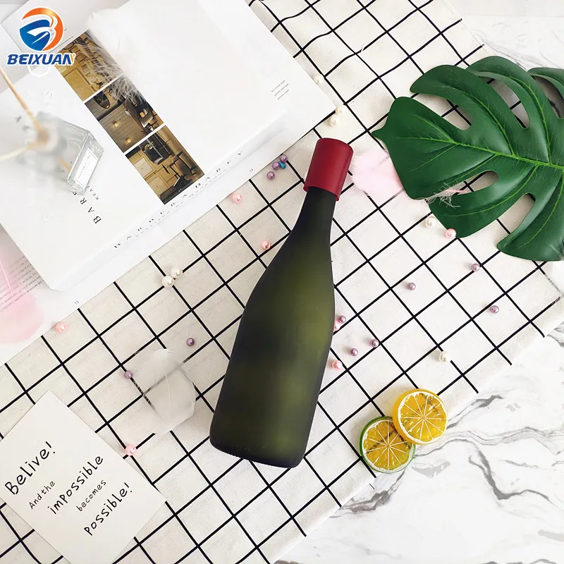 750ml Large Capacity Big Belly Round Glass Bottles for Red Wine Crafts