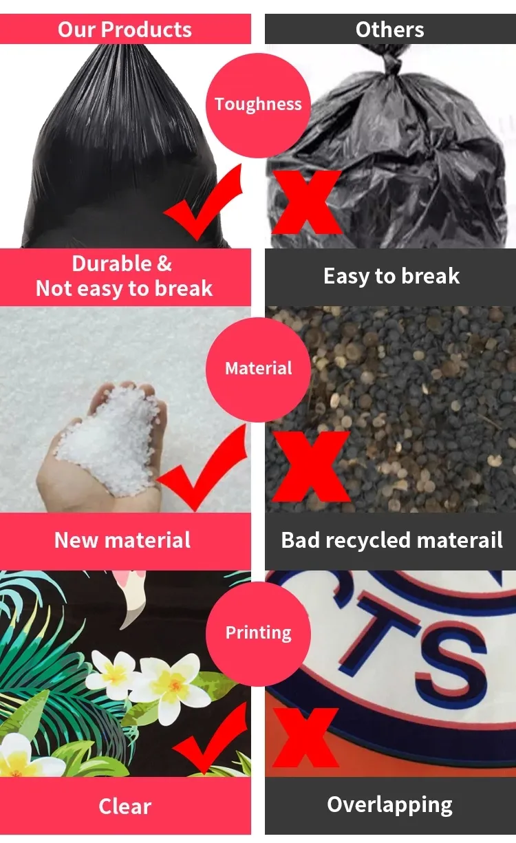 Accept Custom Biodegradable and Disposable Garbage Bag with Any Color