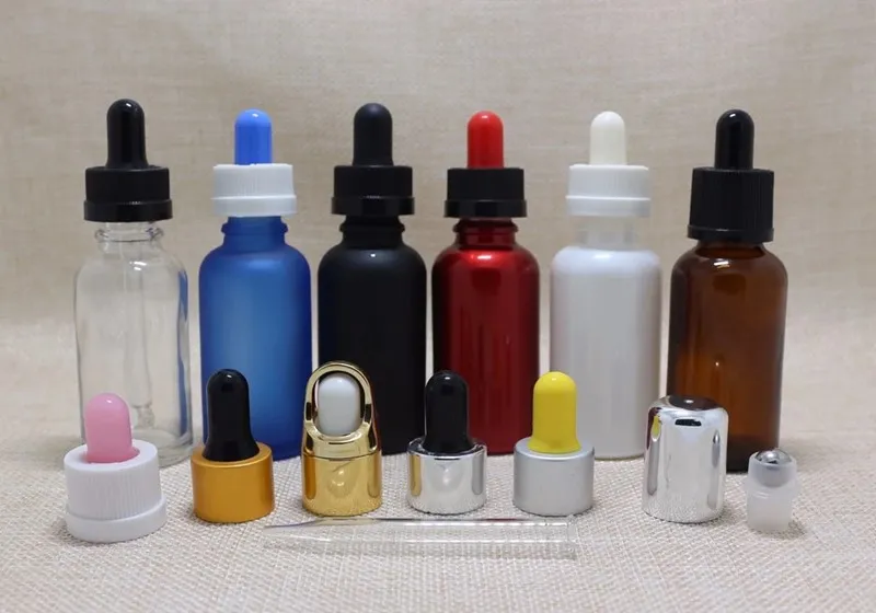 Amber Essential Oil Perfume Glass Dropper Bottle with Child-Proof Cap