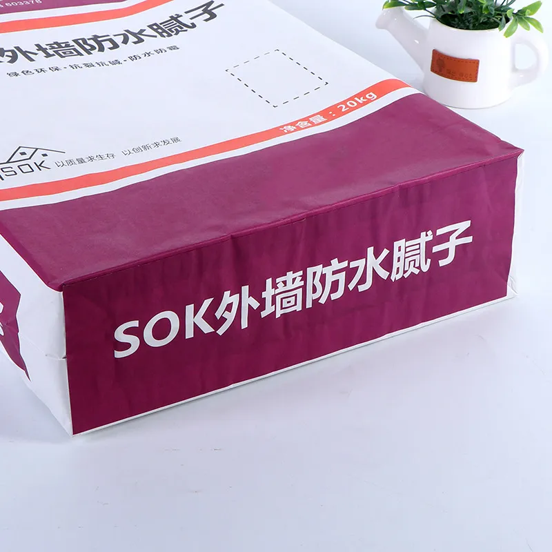 Automatic Filling Kraft Paper BOPP Laminated Paper Ceramic Tile Glue Cement Valve Bags