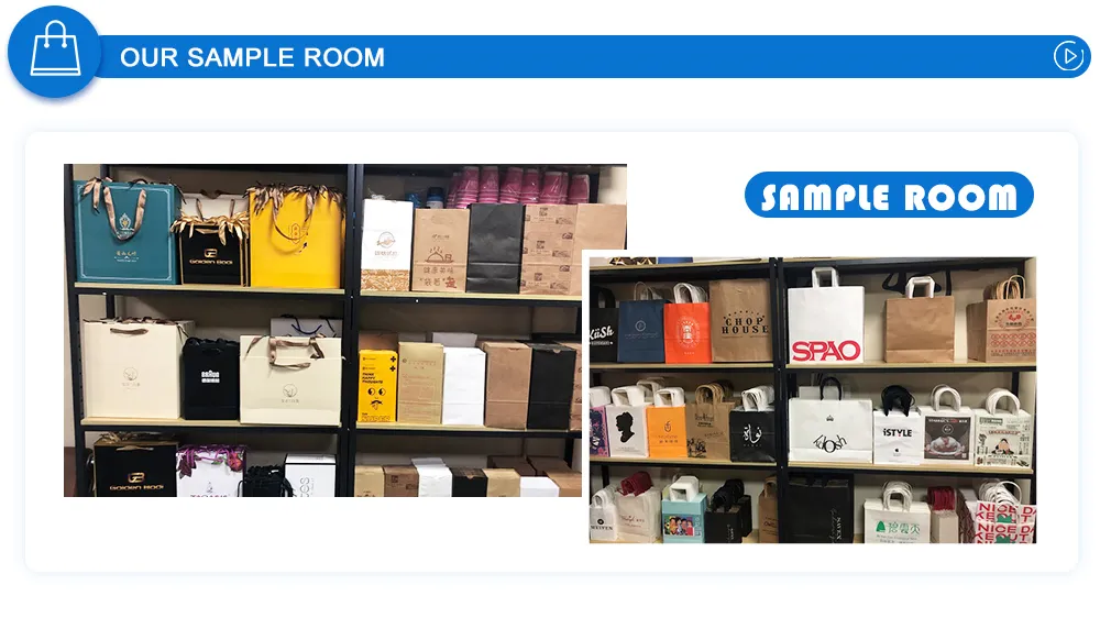 Biodegradable Kraft Paper Bag with Handles 100GSM 30*30*18cm Print Gift Paper