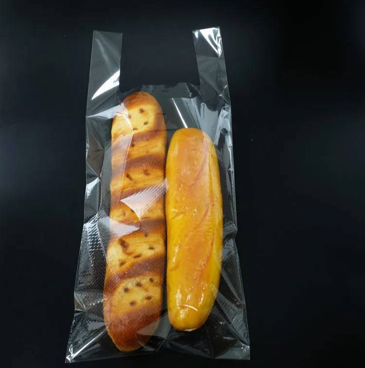 Bread Micro Perforate Bag Cellophane Plastic Vest T-Shirt Bag Lettuce Packaging Bag