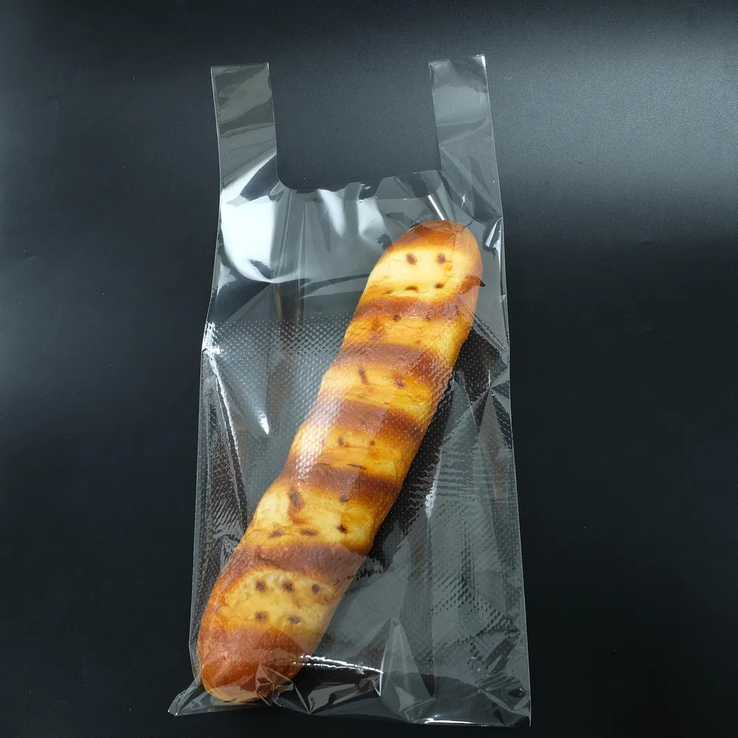 Bread Micro Perforate Bag Cellophane Plastic Vest T-Shirt Bag Lettuce Packaging Bag