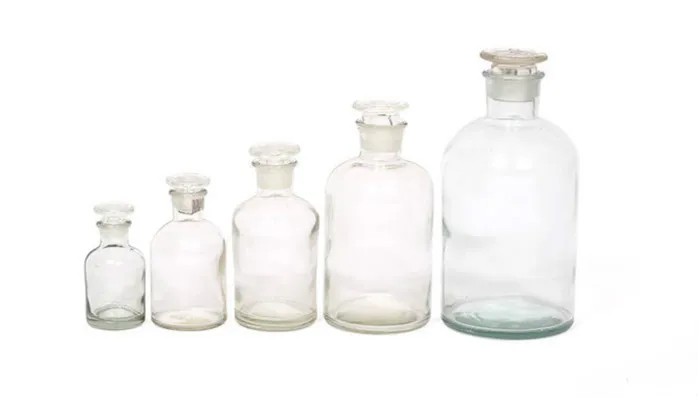 Clear and Amber Reagent Glass Apothecary Bottle Lab Apothecary Jars
