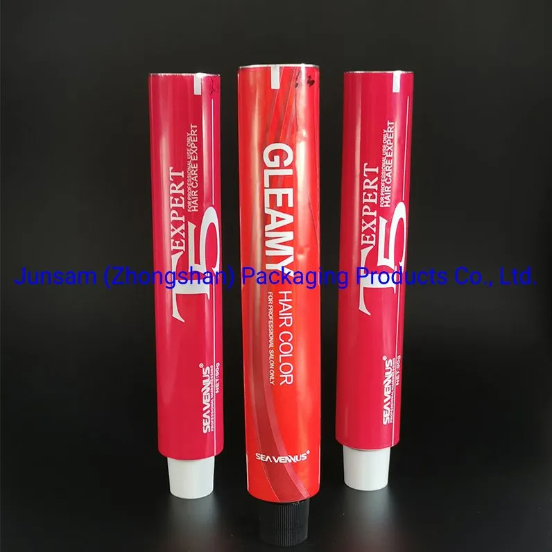 Collapsible Aluminum Tube Cosmetic Hair Dye Oil Care Hand Cream Packaging