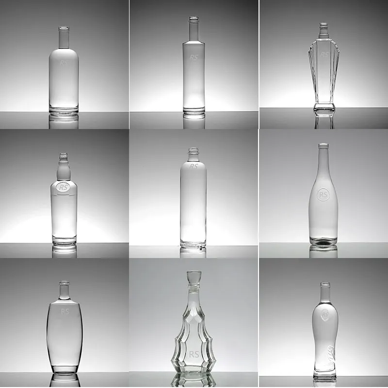 Crystal Russian Vodka Clear Glass Bottle with Cheap Price