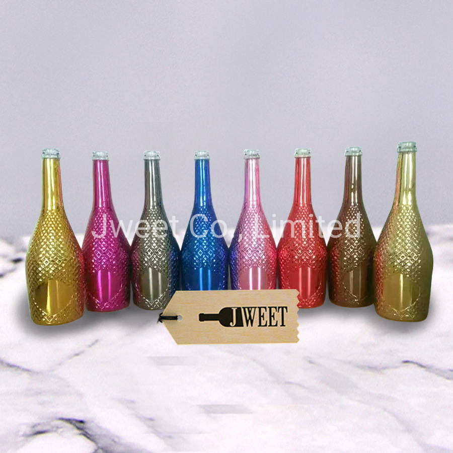 Custom Gourd Shape Colored 750ml Glass Wine Bottle with Stopper