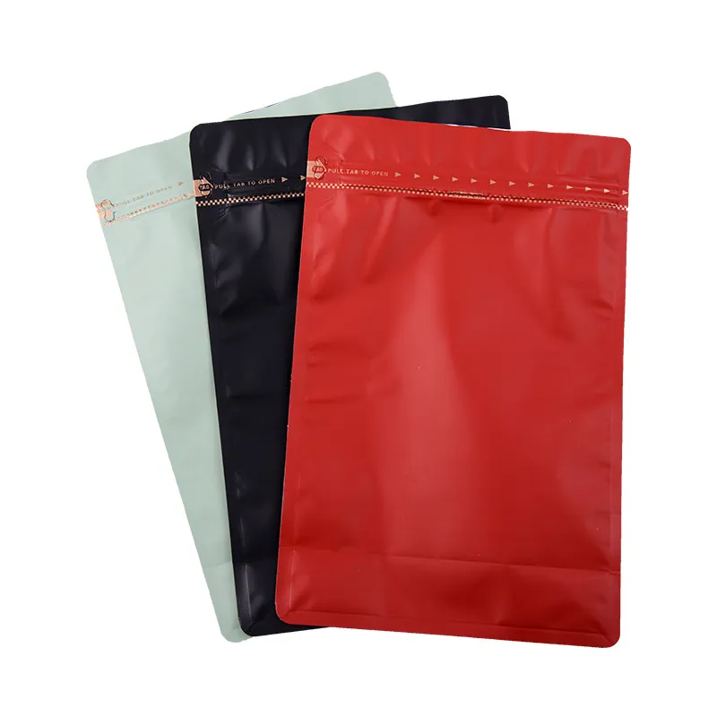 Custom Printed Foil Roasted Coffee Beans Packing for Food Plastic Packaging Bag for Coffee One Way Valve Ziplock Coffee Bag