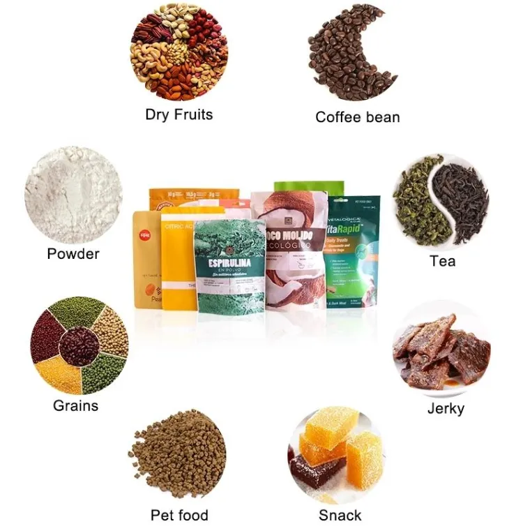 Custom Printing Food Stand-up Package Pouch Bag with Clear Bottom Gusset