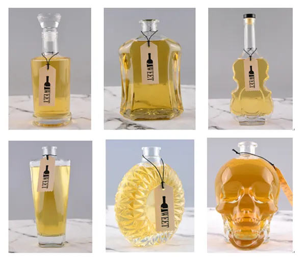 Custom Unique Shaped Polygon 750ml Ceramic Bottle