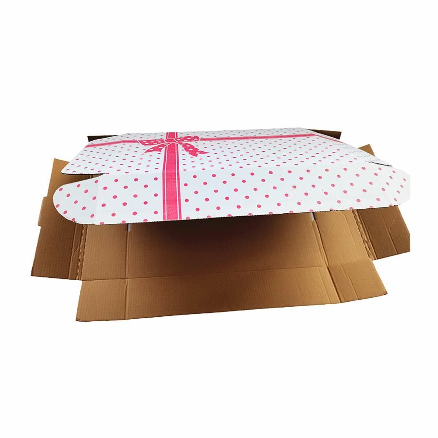 Custom Wedding Birthday Party Gift Present Magnetic Button Paper Packing Box High Quality Bakery Cake Packaging Square Box with up and Bottom Cover