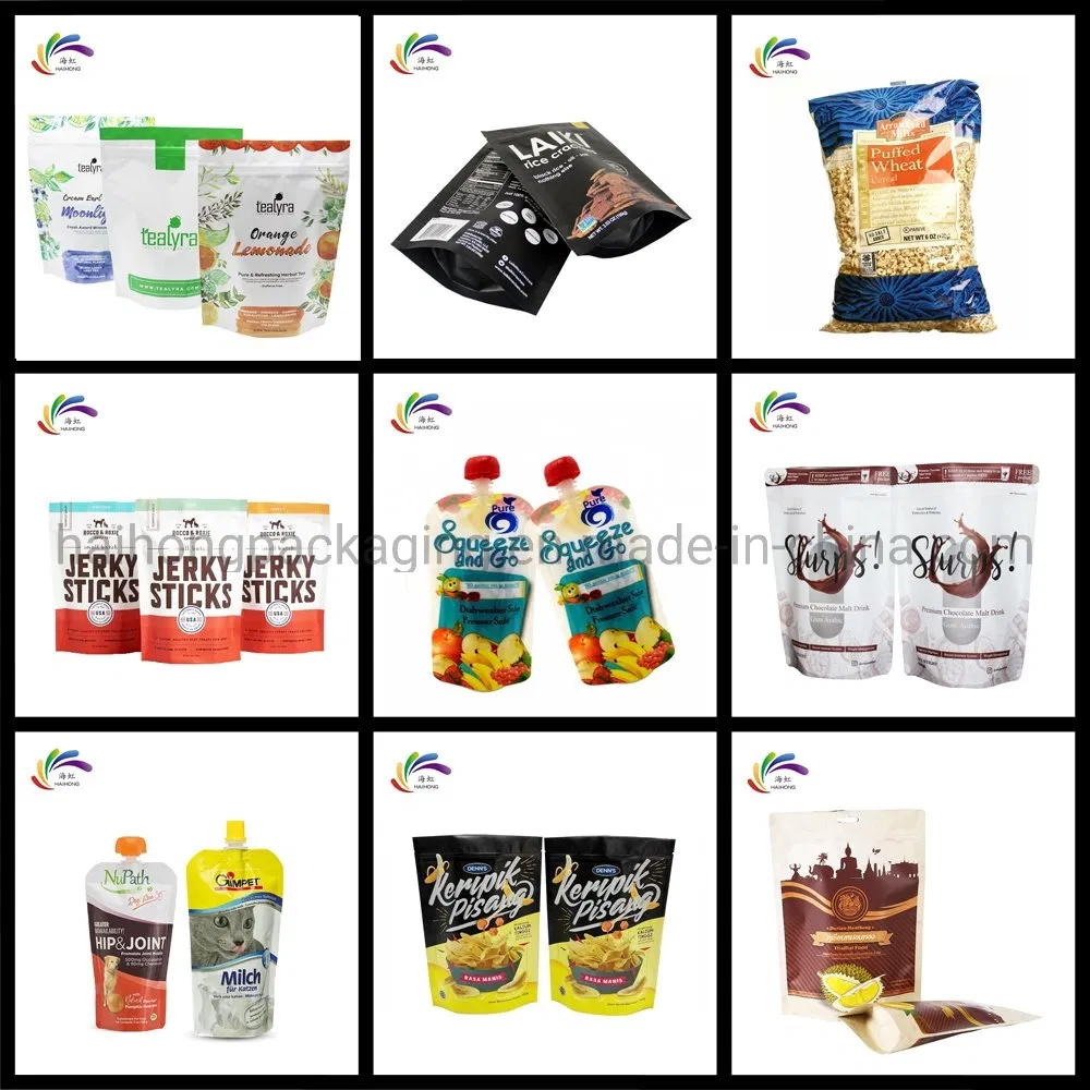 Customized Printing Resealable Zipper Plastic Packing for Food