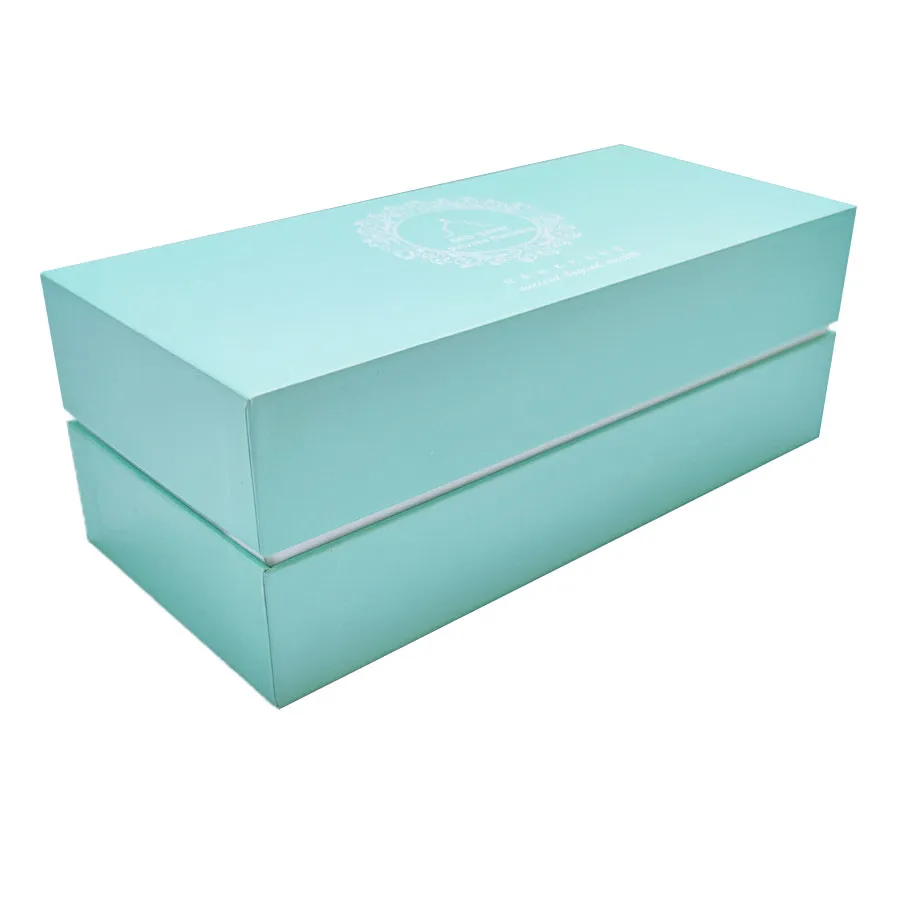 Customized Silk Inserted Wedding Birthday Party Rectangle Paper Gift Packaging Box with Color Printing