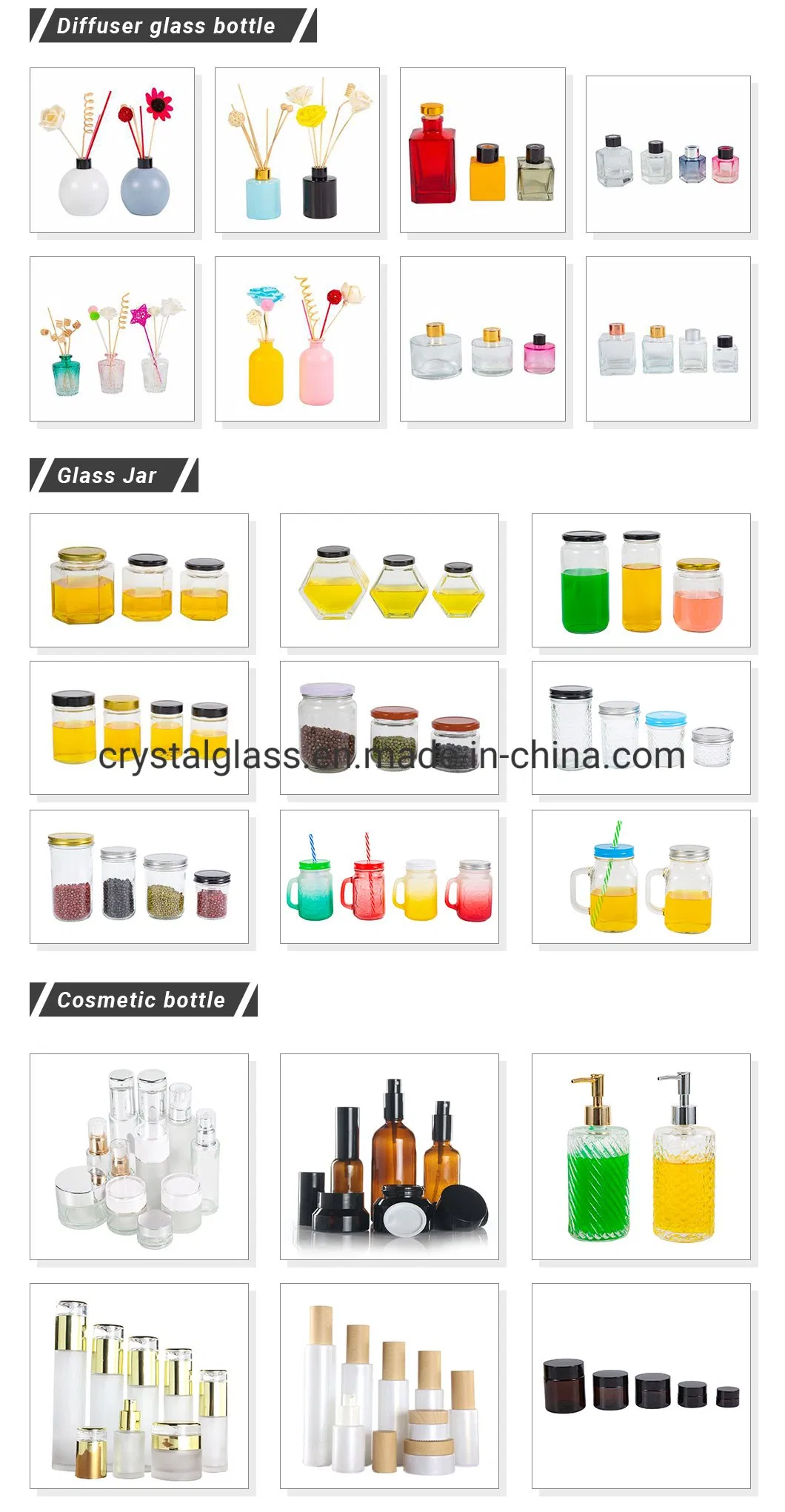 Customized Water Glass Bottle Drinks Juice Beverage Glass Bottleoem 300ml 420ml 500ml 750ml 1L