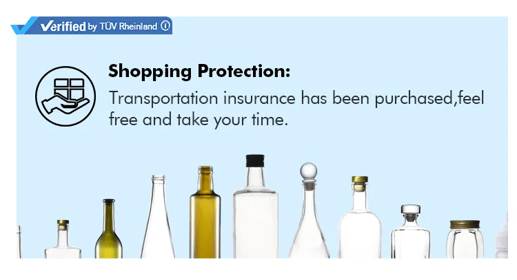 Decal Printing Glass 530ml 380ml Glass Bottle with Cap