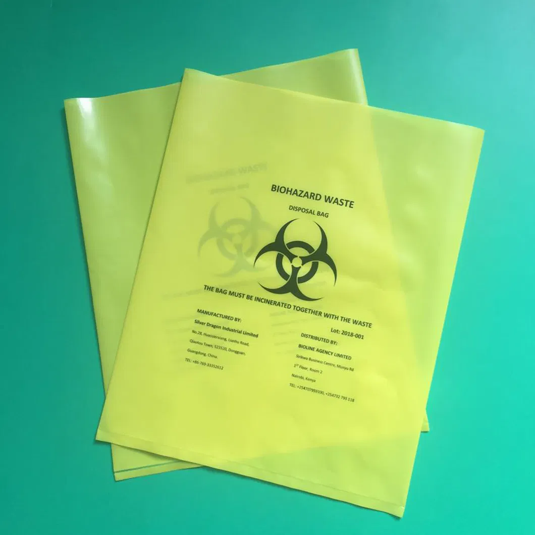 Eco-Friendly LDPE/HDPE Material Biohazard Bag
