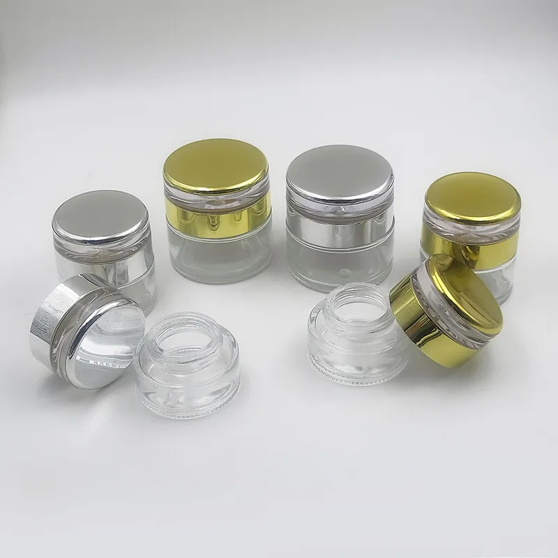 Empty Glass Eye Cream Jar, Glass Facial Cream Jar, Glass Lotion Bottle, Cream Bottle