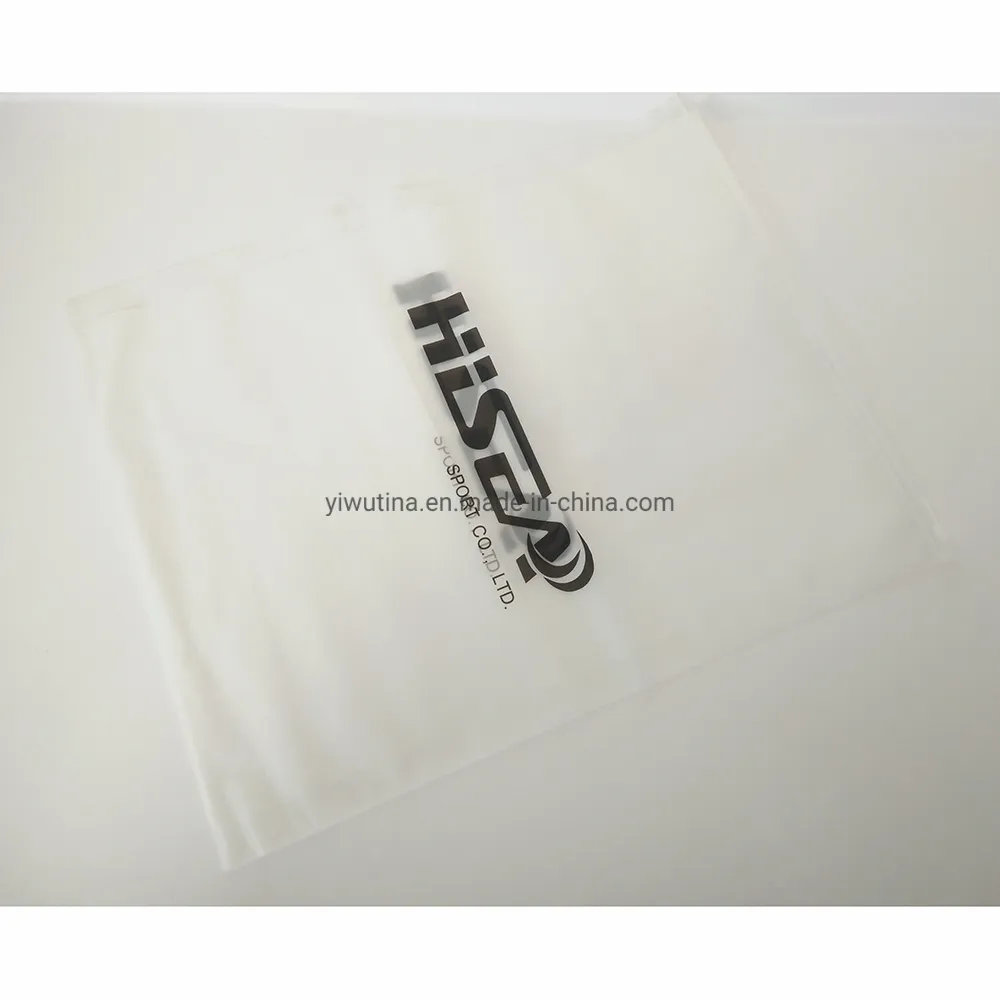 Factory Printing Glossy Black PE Plastic Zipper Bag for Socks/Clothing Packing Bags