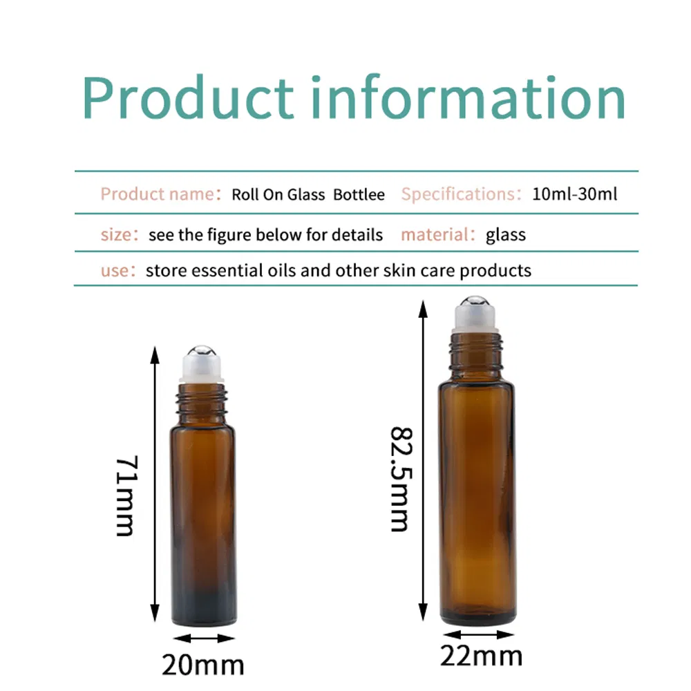 Factory Wholesale 1ml 2ml 3ml 5ml 10ml Colorful Rollon Mini Sample Glass Bottle for Essential Oil