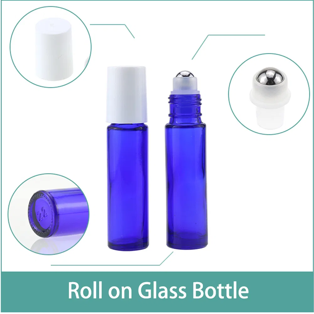 Factory Wholesale 1ml 2ml 3ml 5ml 10ml Colorful Rollon Mini Sample Glass Bottle for Essential Oil