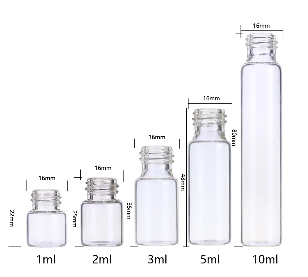 Factory Wholesale 1ml 2ml 3ml 5ml 10ml Colorful Rollon Mini Sample Glass Bottle for Essential Oil
