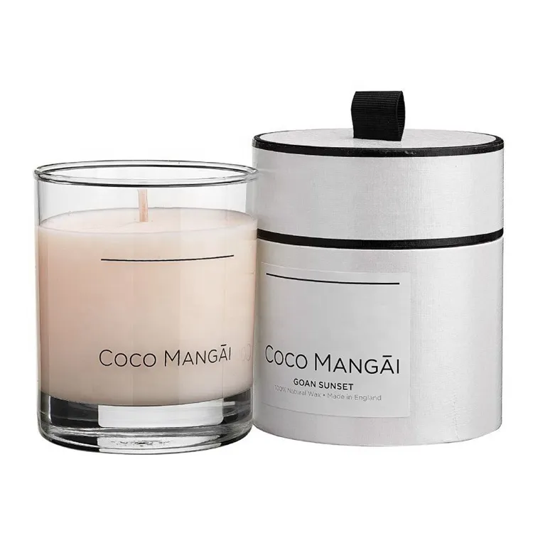 Firstsail Best Price Round Cardboard Candle Jars Boxes Packaging Scented Fragrance Gift Paper Tube with Ribbon Handle