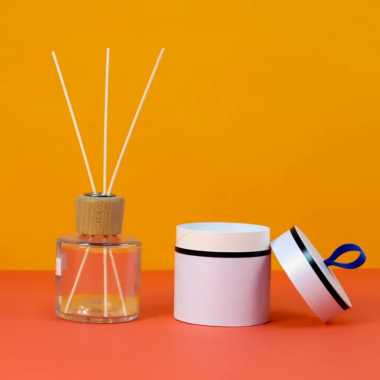 Firstsail Best Price Round Cardboard Candle Jars Boxes Packaging Scented Fragrance Gift Paper Tube with Ribbon Handle