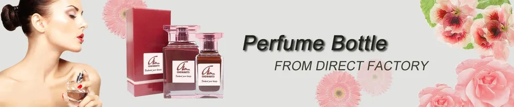 Flat Square Shape Round Perfume Cap China Luxury Black Perfume Bottle