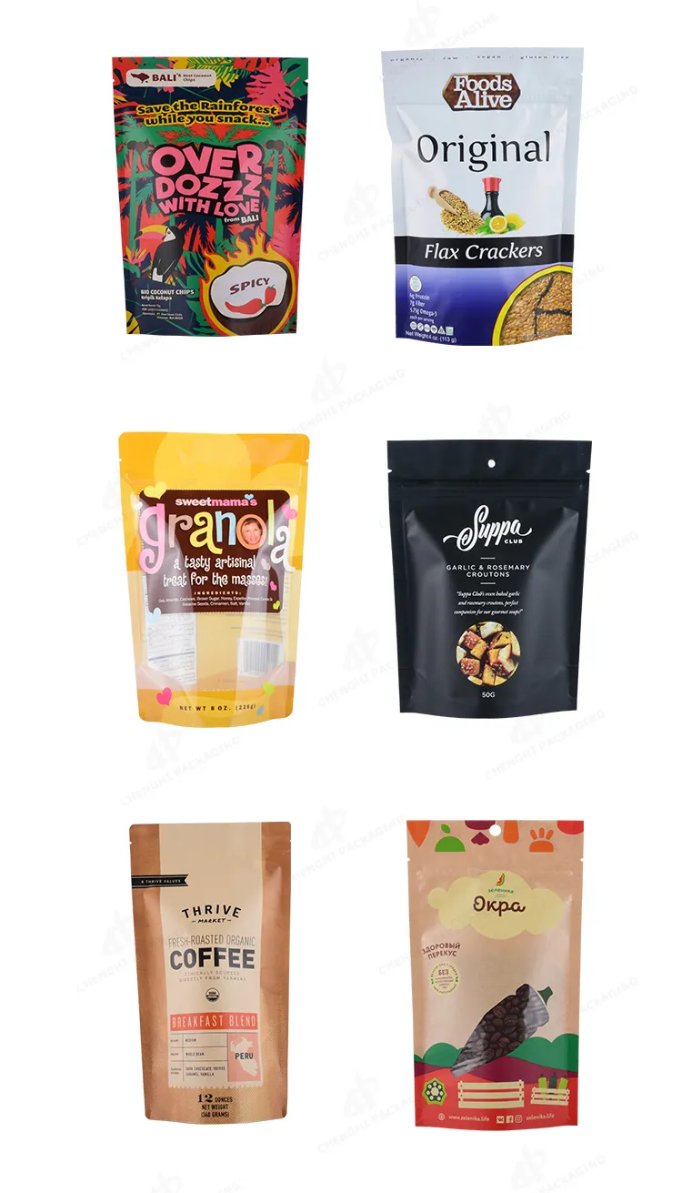 Food Customable Packaging Plastic Zip Lock Zipper Mylar Packaging Bags