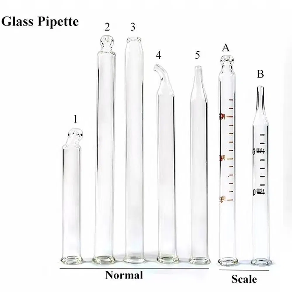 Glass Dropper Pipette with Straight Tips or Curved Tips